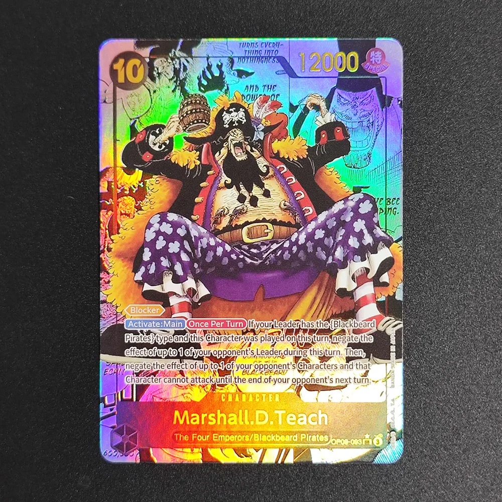 One Piece TCG OPCG English Marshall.D.Teach OP09-093 Monkey.D.Luffy OP05-119 Hot Stamping Textured Card Anime Collectible Cards