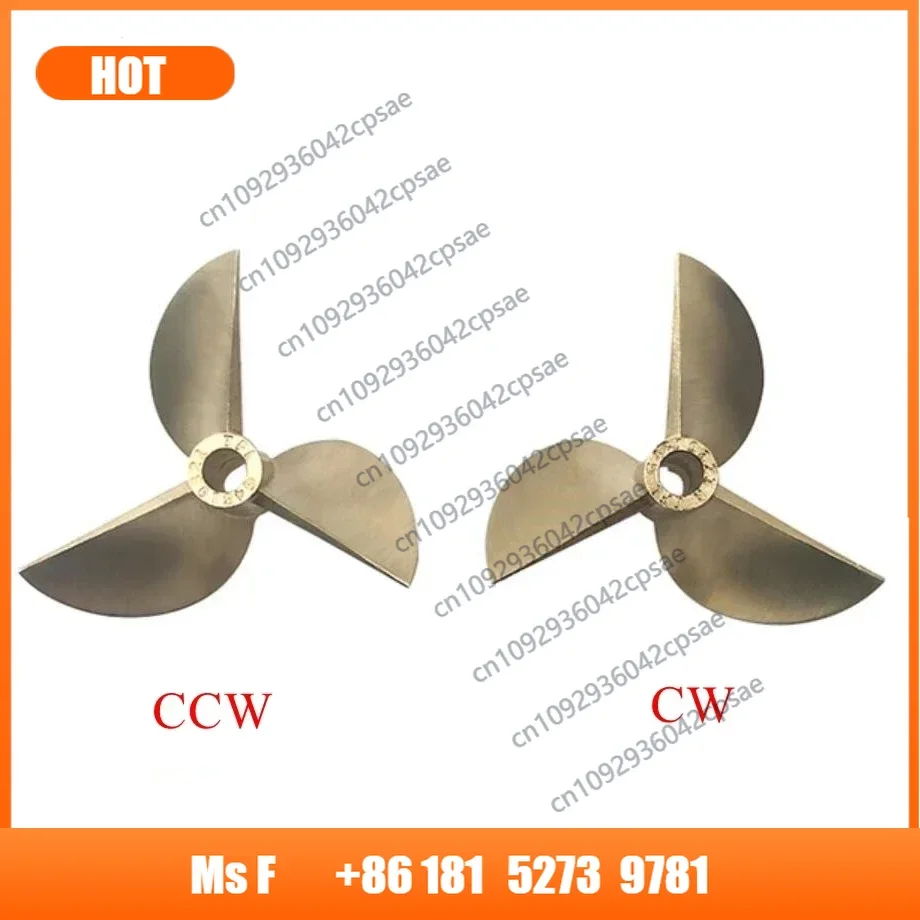 TFL Sport Competition Class High Precision 3-blade Copper Propeller CW&CCW Inner Dia=4.76mm OD=48mm for RC Boat