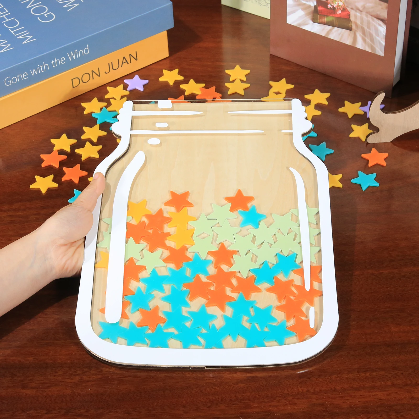 100pcs Tokens Reward Jar Back To School With Cookies Smile Children Positive Behavior Award Magnetic Chore Chart Gifts For Kids