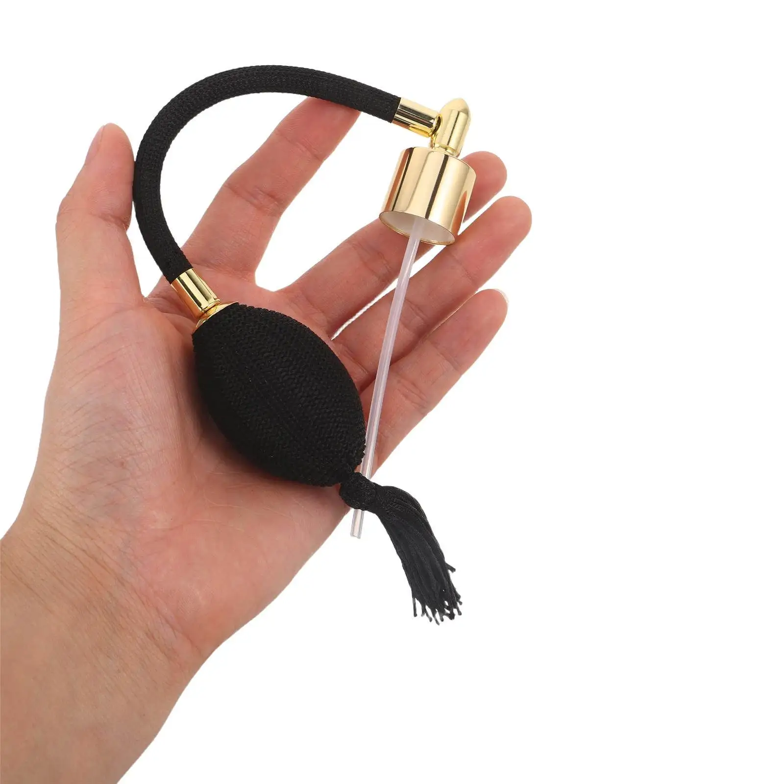 

Perfume Bottle Spray Tassel Airbag Spray Head 18Mm Glass Cap Fine Mist Sprayer Replacement Perfume Nozzle Black Golden