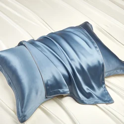 1pc 100% nature mulberry Silk 22 momme satin silk multicolor pillowcases pillow cases Envelope Closure standard queen king LS006