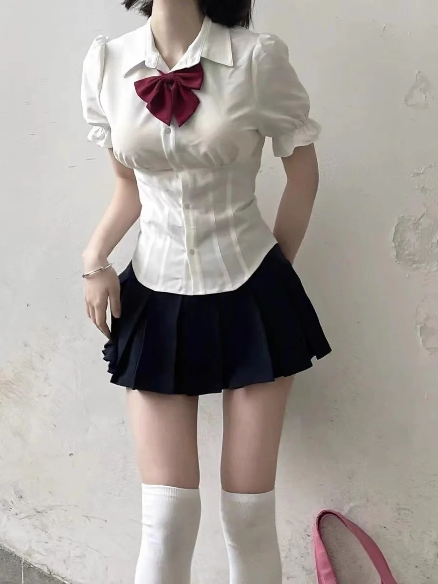 

Pure Desire JK orm White irt ort Sve для похудения, дизайн с высокой талией, сексуальный шикарный летний модный женский воротник, ягодицы...