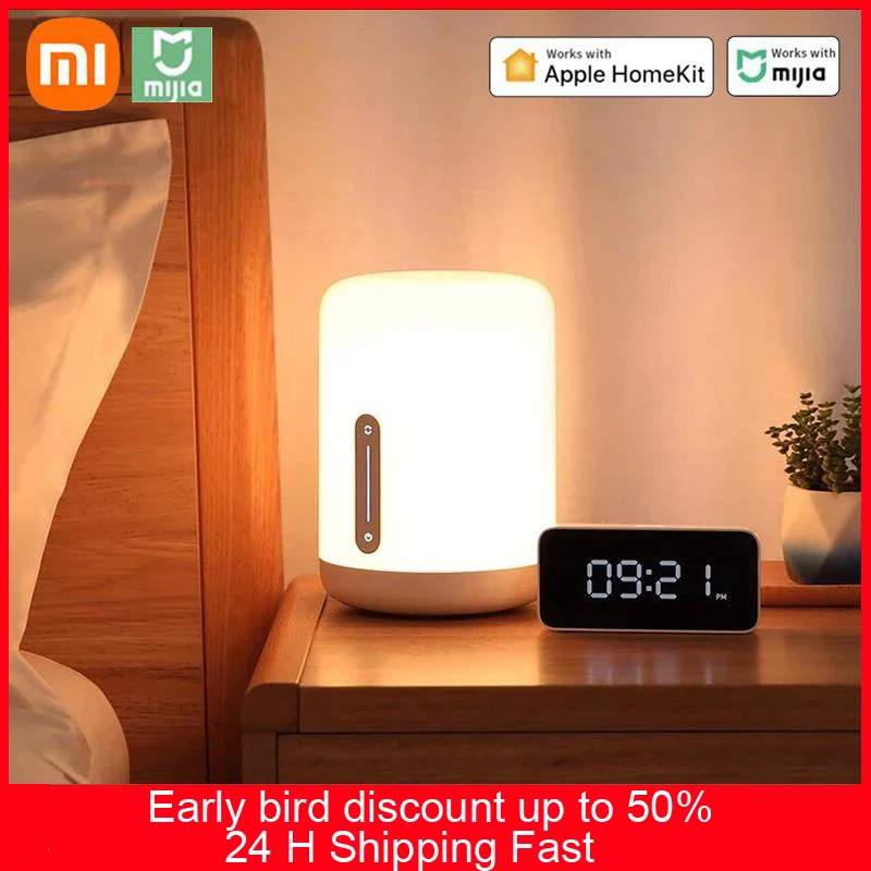 

XIAOMI Mijia Bedside Table Lamp LED Mood Night Light Touch Switch Lamp Colorful 400LM Smart Bluetooth Voice Control Mi Home