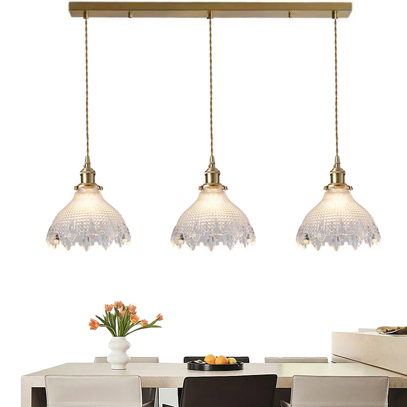 LED Glass Pendant Light Ceiling Simple Modern Restaurant Bar Counter Coffee Shop Bedside Interior Decoration Lighting Fixtures