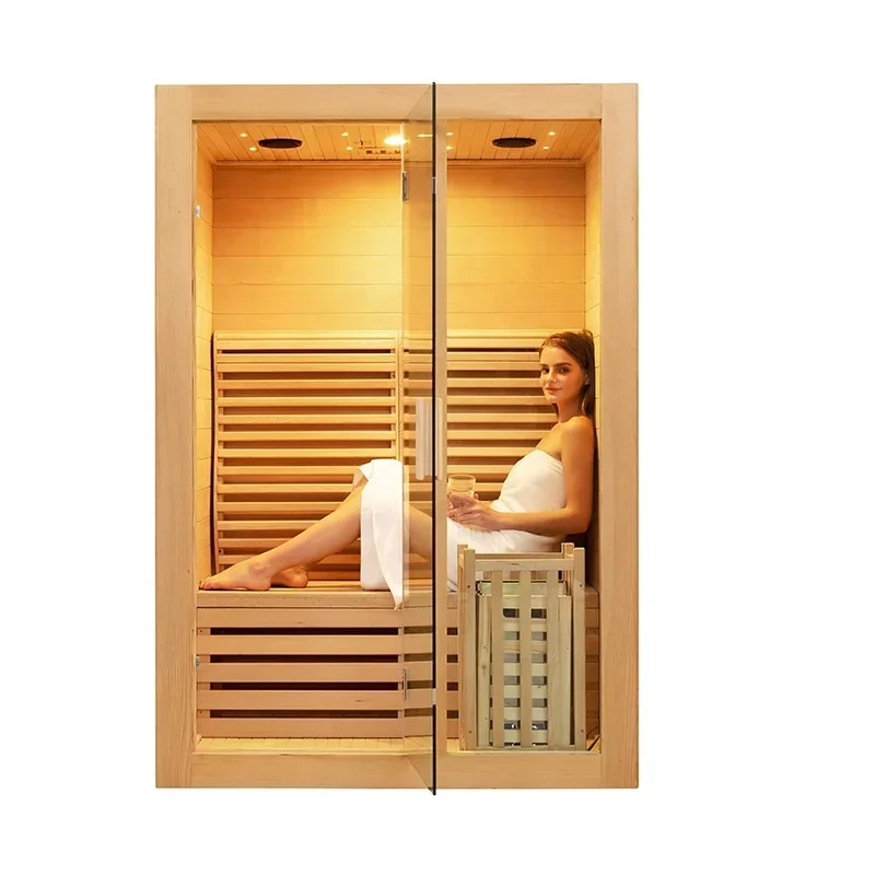 Finnish Sauna Traditional Style Indoor Wooden Dry Steam Sauna Room With Harvia Sauna Heater