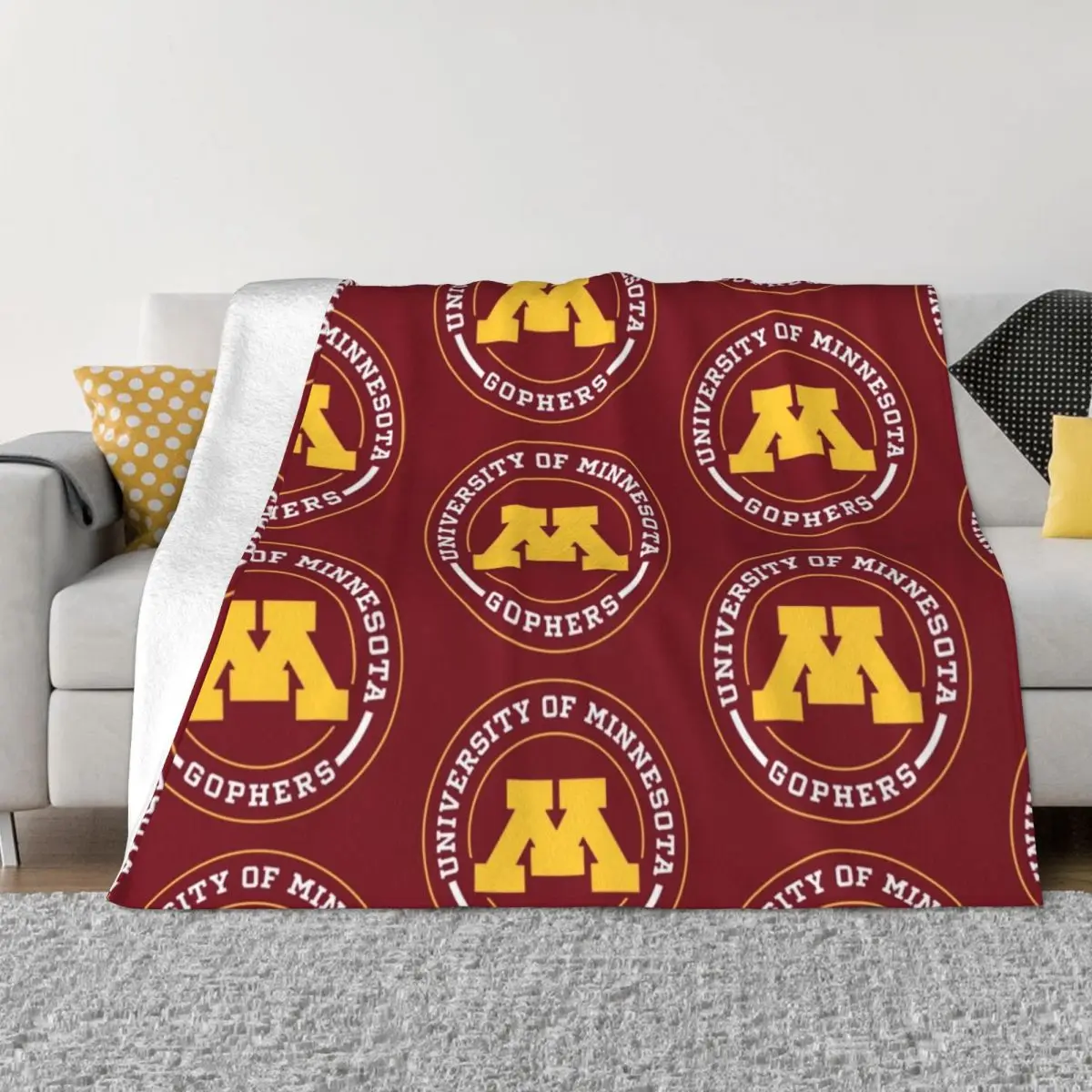 

Gophers - Circle Design Throw Blanket Summer Blanket heavy blanket to sleep Plaid