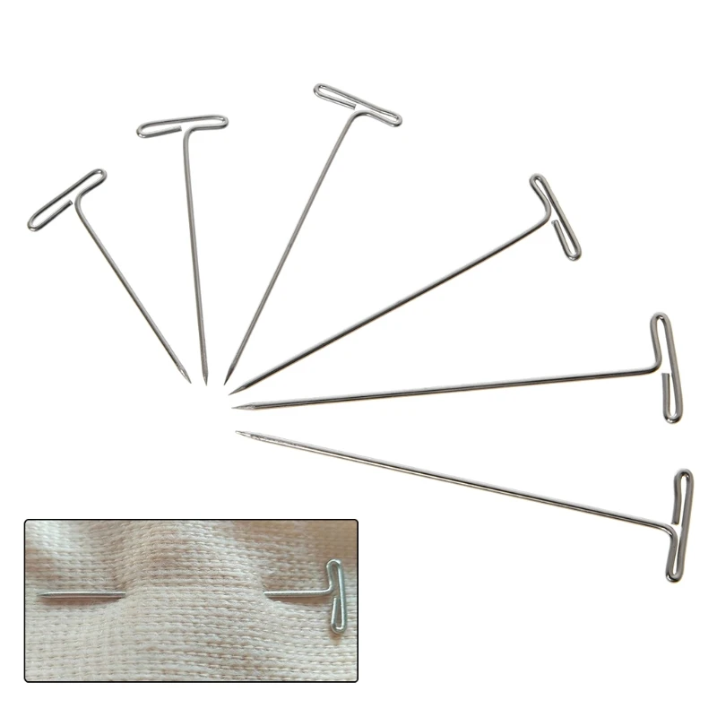 100 шт. для Т-образных игл для парика на пене для стиля головы для шитья головы