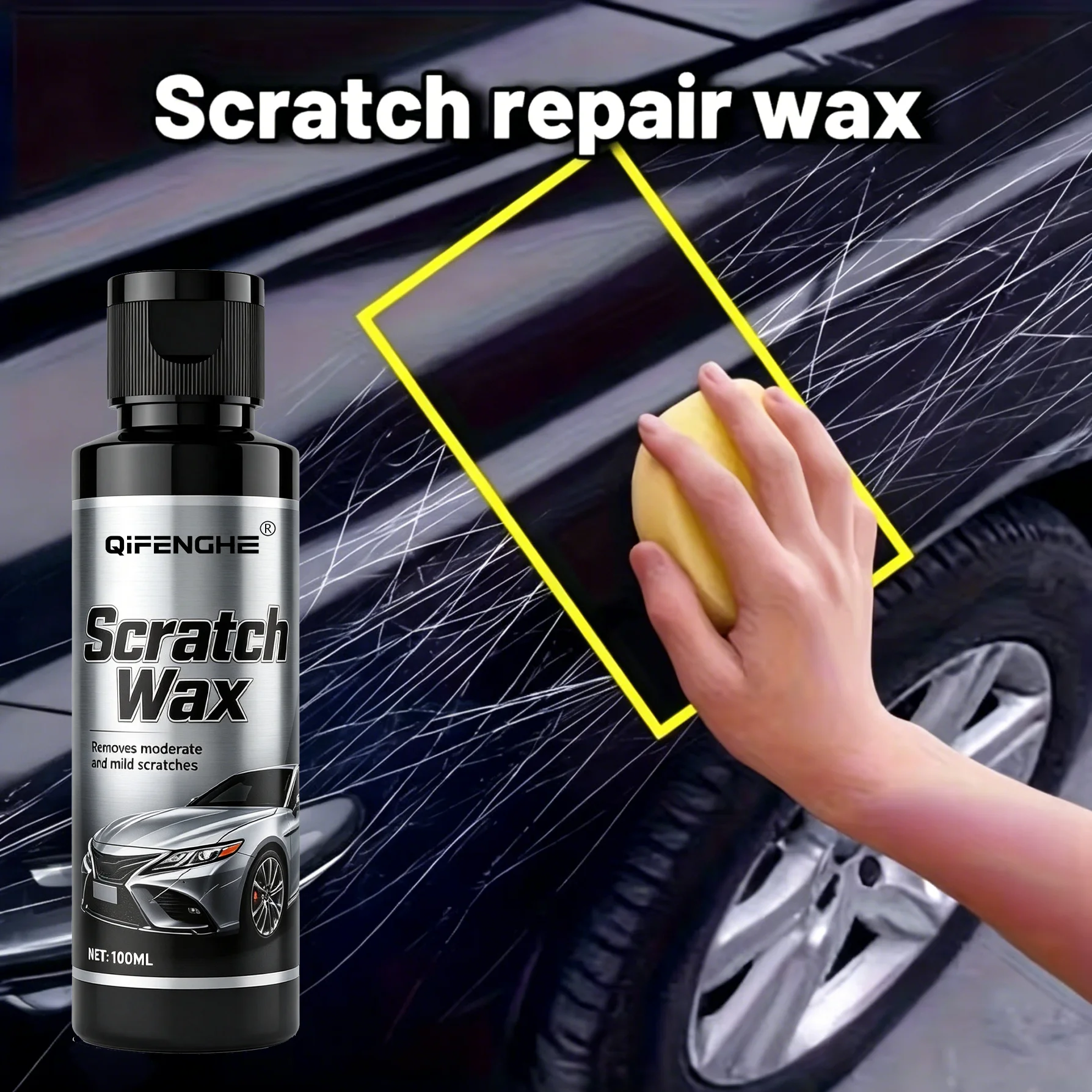 Scratch Wax, Car Paint Scratch Remover, Removes Mild  Moderate Scratches, Restores Glossy Finish for Auto Exterior Paint Surface