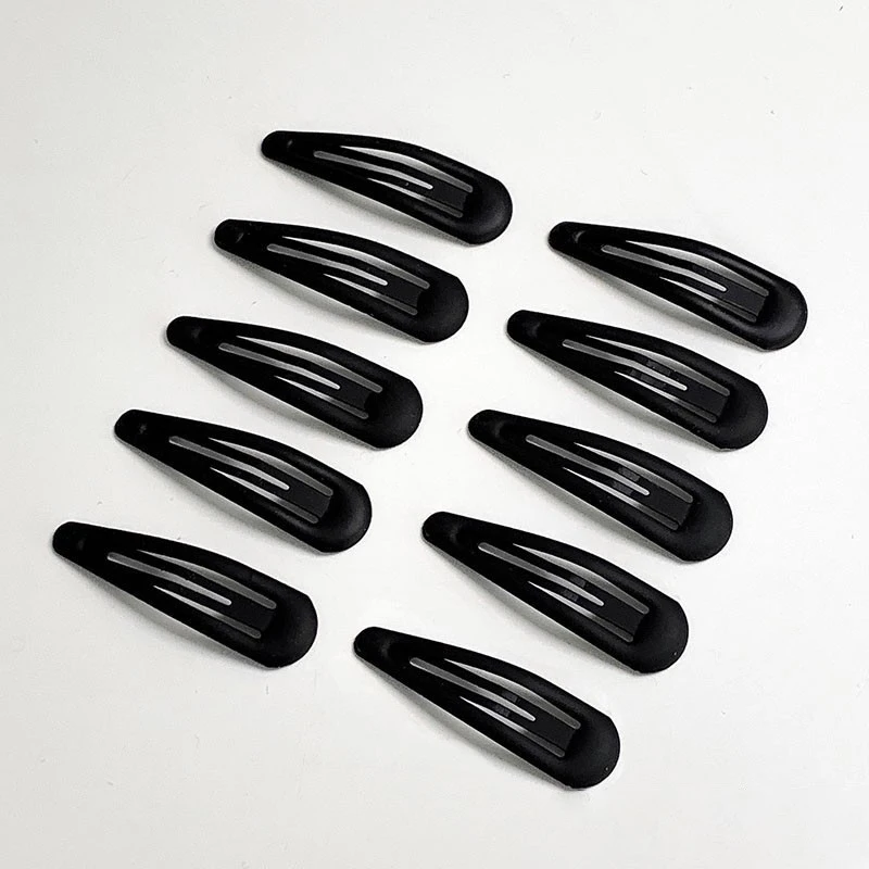 10pcs of simple black hair clips for women, ideal for fixing bangs and backcombing. image 3