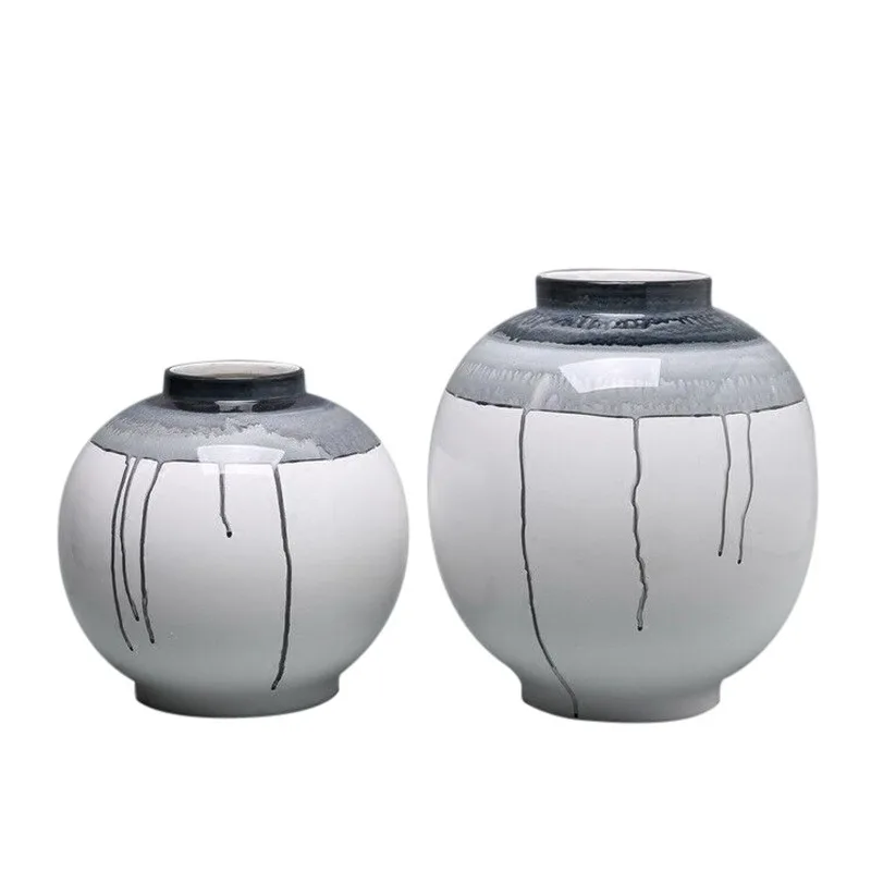 Chinese creative hand-painted ceramic ornaments, TV cabinet entrance soft decoration