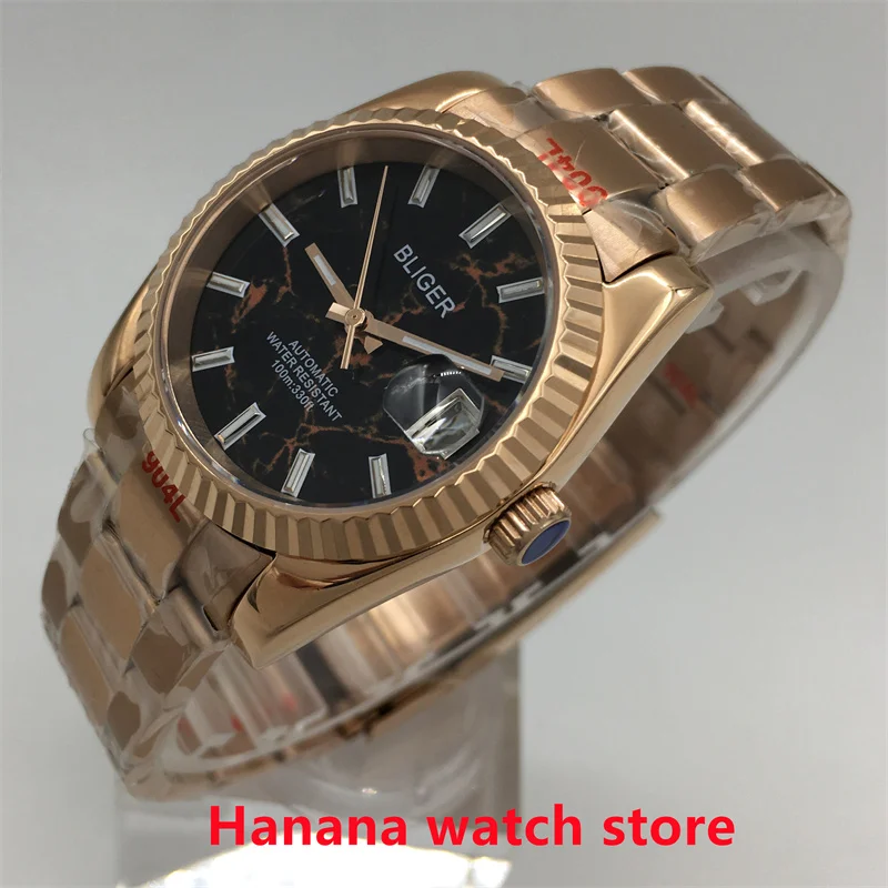 36mm/39mm BLIGER new fashion dial 24Jewel NH35A automatic waterproof men\'s watch Sapphire glass stainless steel watch