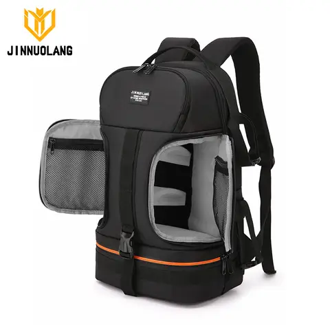 Large Capacity Outdoor DSLR Camera Backpack Waterproof Oxford Cloth 15.6 Inch Laptop Compatible with Canon Nikon