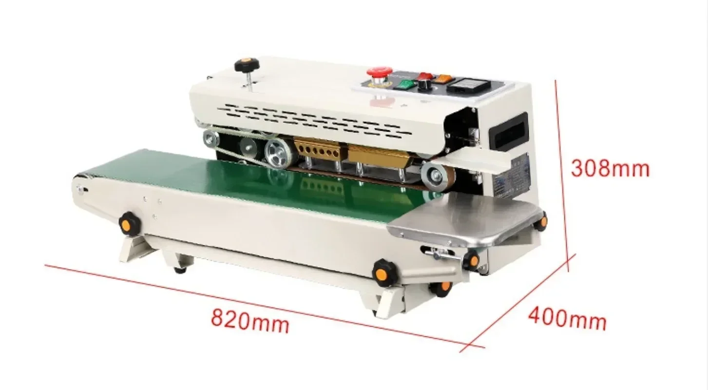 

FR-880 Continuous Automatic Film Sealing Machine Aluminum Foil Bag Edge Sealer Food Packaging Machine 220V/110V 850W 1PC