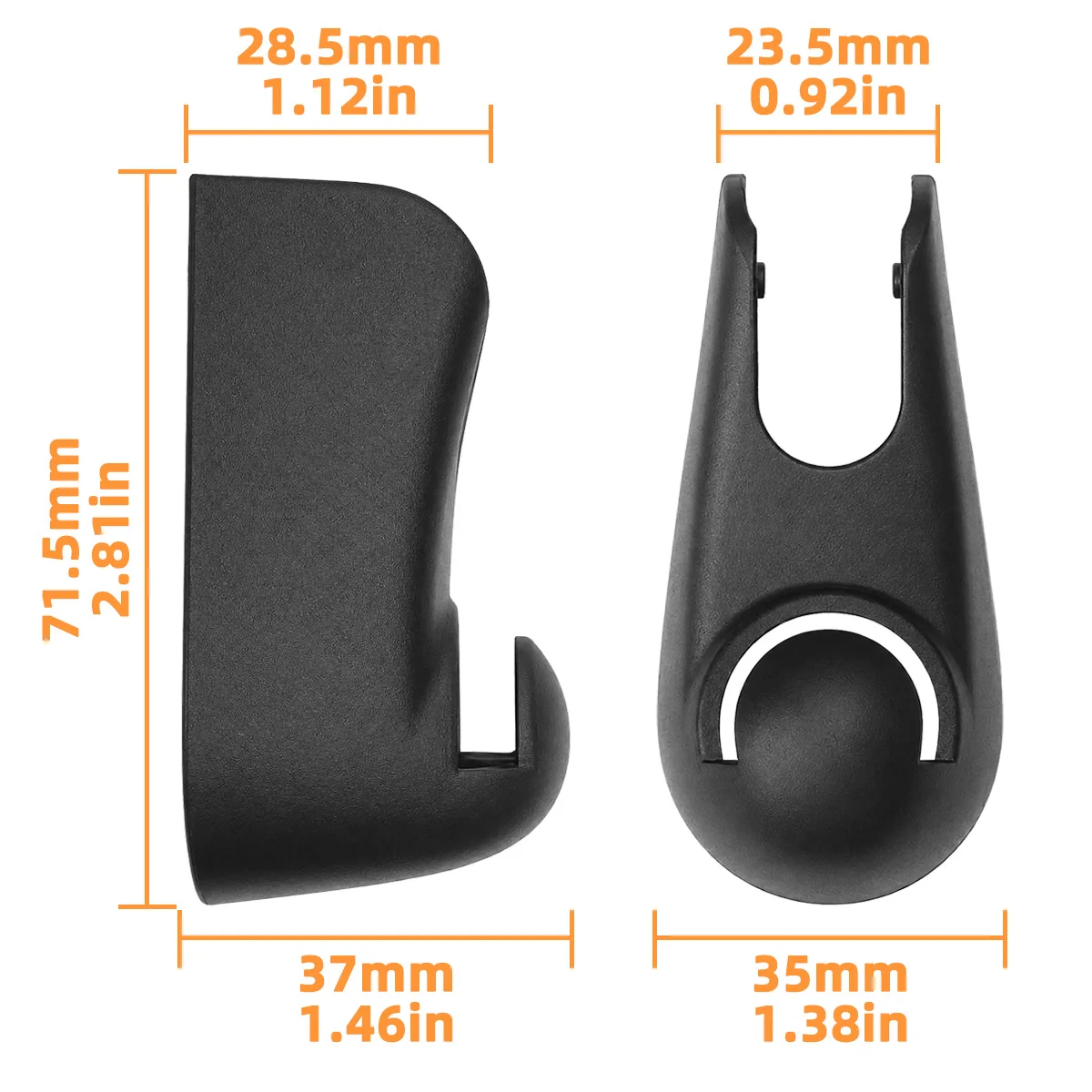 Mutterkappe für den Heckscheibenwischerarm, passend für Mini Cooper 2005-2013, Cooper Countryman 2011-2016, 61627129282, Außenzubehör – Detail 8