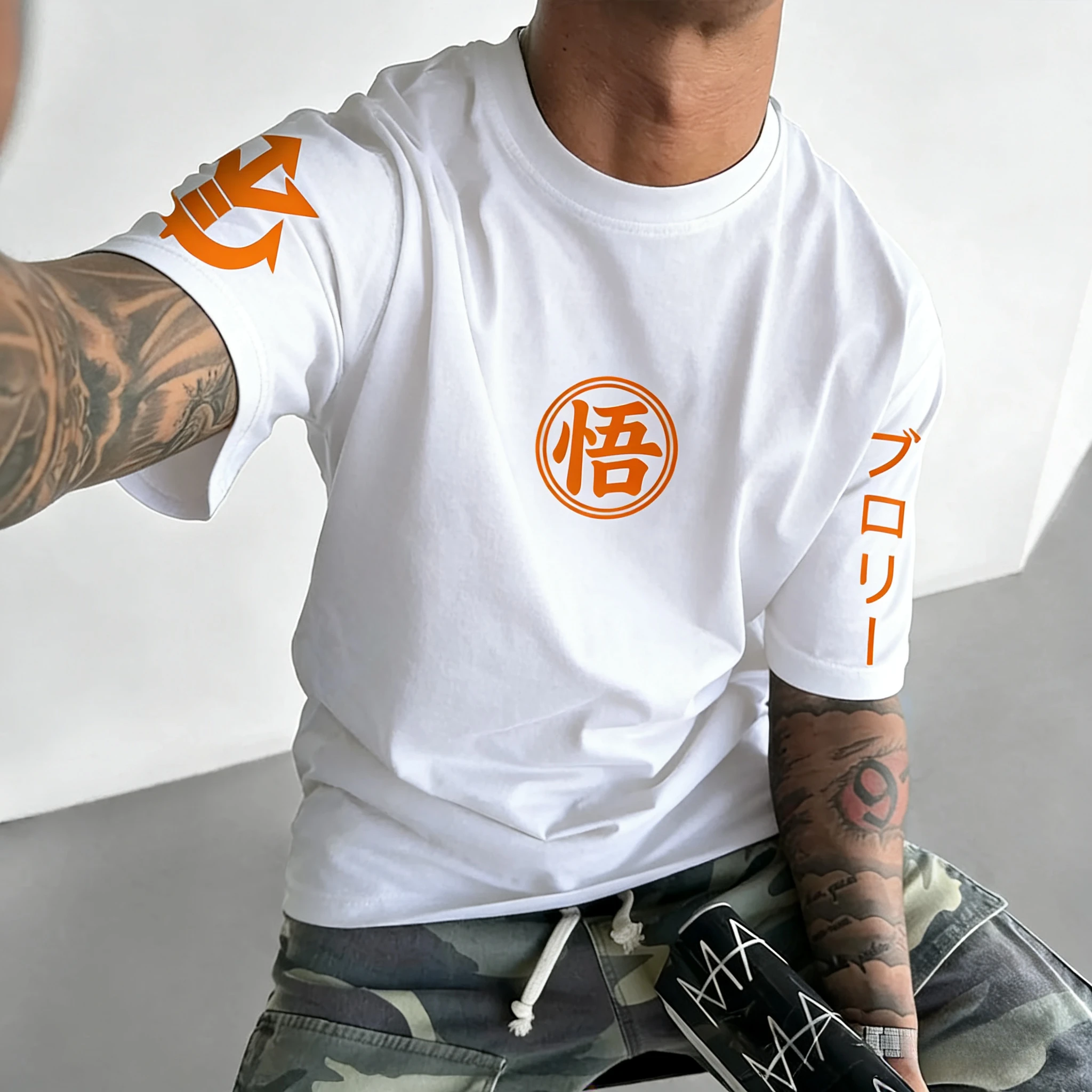 لعبة دراغون بول جوكو مطبوعة قصيرة الأكمام بانداي فضفاضة للرجال والنساء 2026 الصيف تنفس رياضي موضة القطن تي شيرت #2