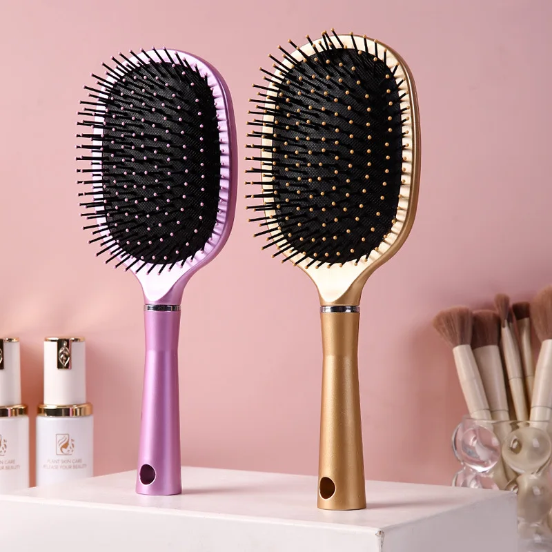 

Women's Detangling Paddle Brush Air Cushion Detangler Hairbrush Make Hair Fluffy And Scalp Massage Comb With Stand-Up Design