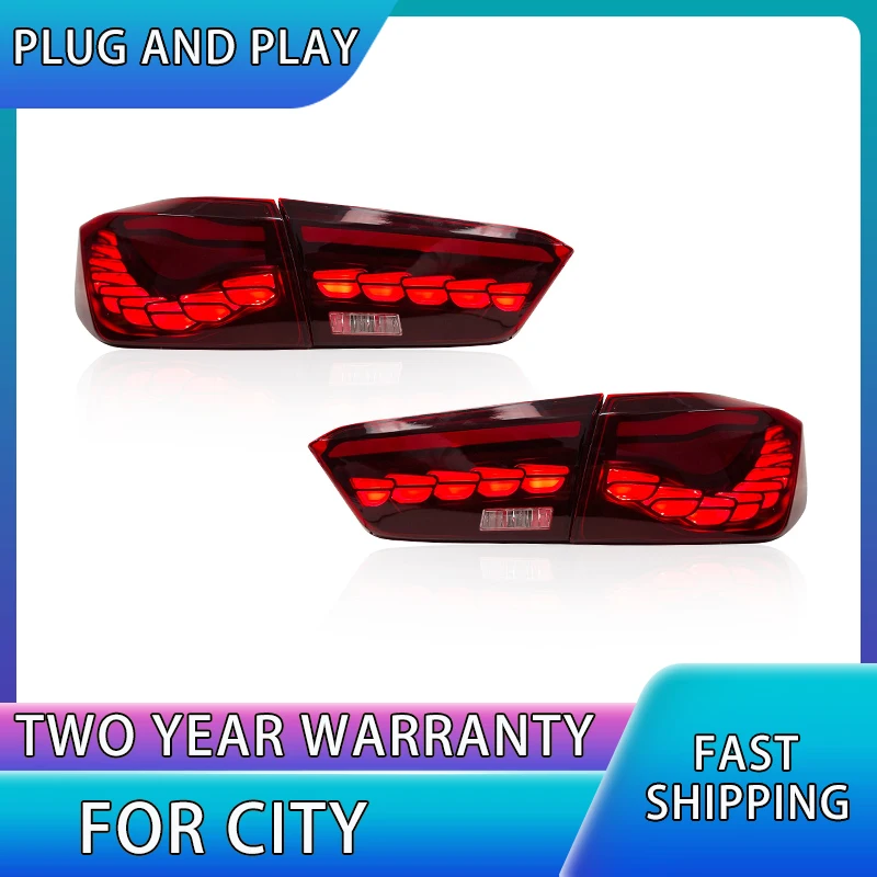 

Car Styling For 2022 Honda City tail lamp assembly refitting Longscale tail lamp LED rear tail lamp streamer steering lamp