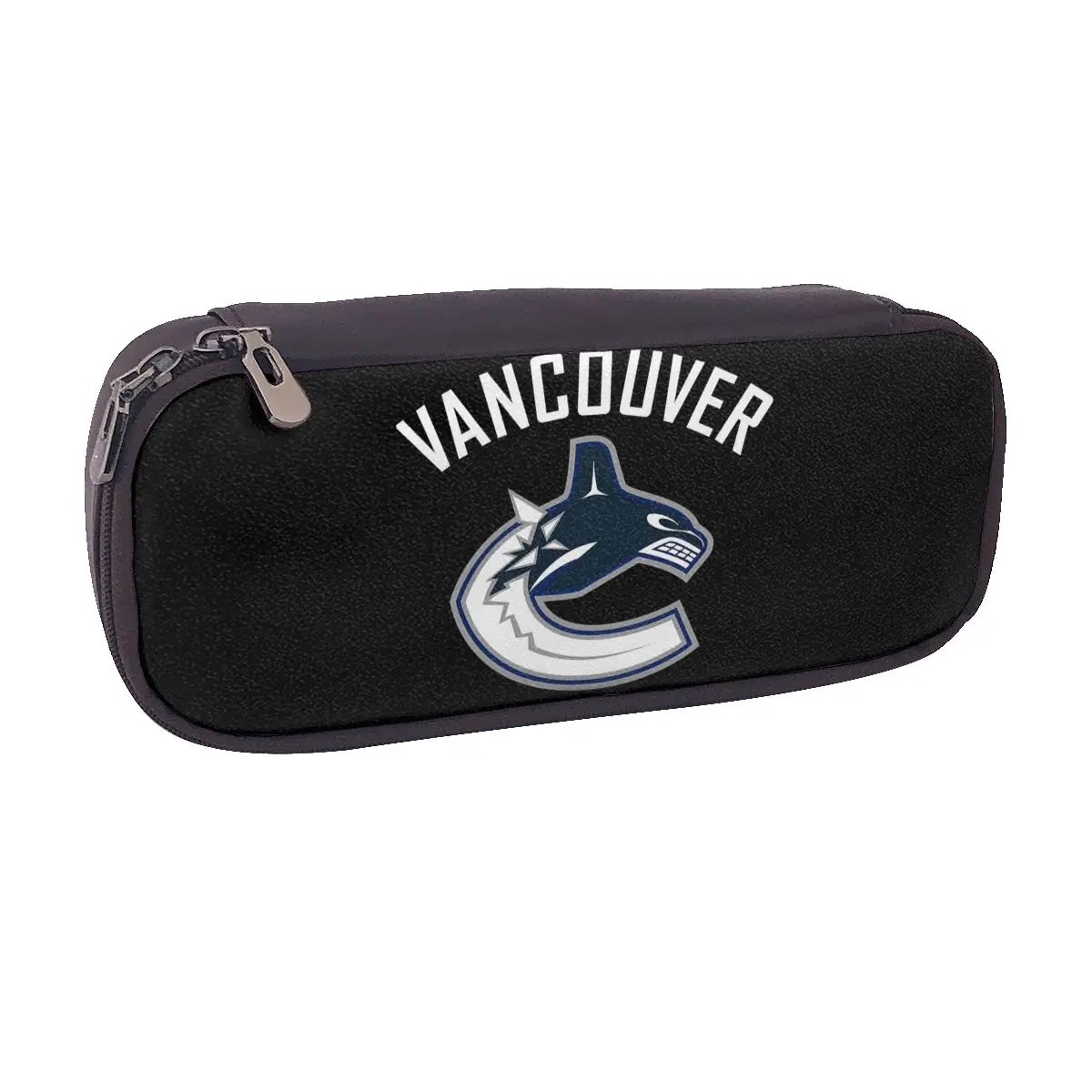 Vancouver Hockey Canucks Essential Active Leather Pencil Case for Boys Girls School Pen Box Pencil Bag Pen Holder Bag