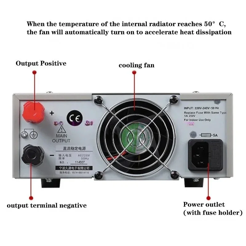 

PS6015 High Power DC Stabilized Power Supply 60V 15A LED Experiment/Aging Test/Computer Maintenance Power Supply