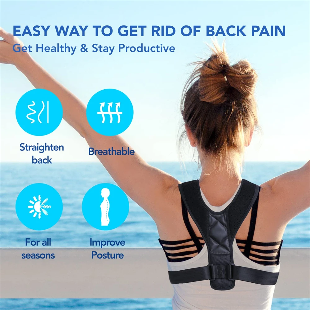 Back Posture Correction Belt Hunchback Prevention Correction of Sitting Posture Unisex Breathable Body Shaping for Men and Women