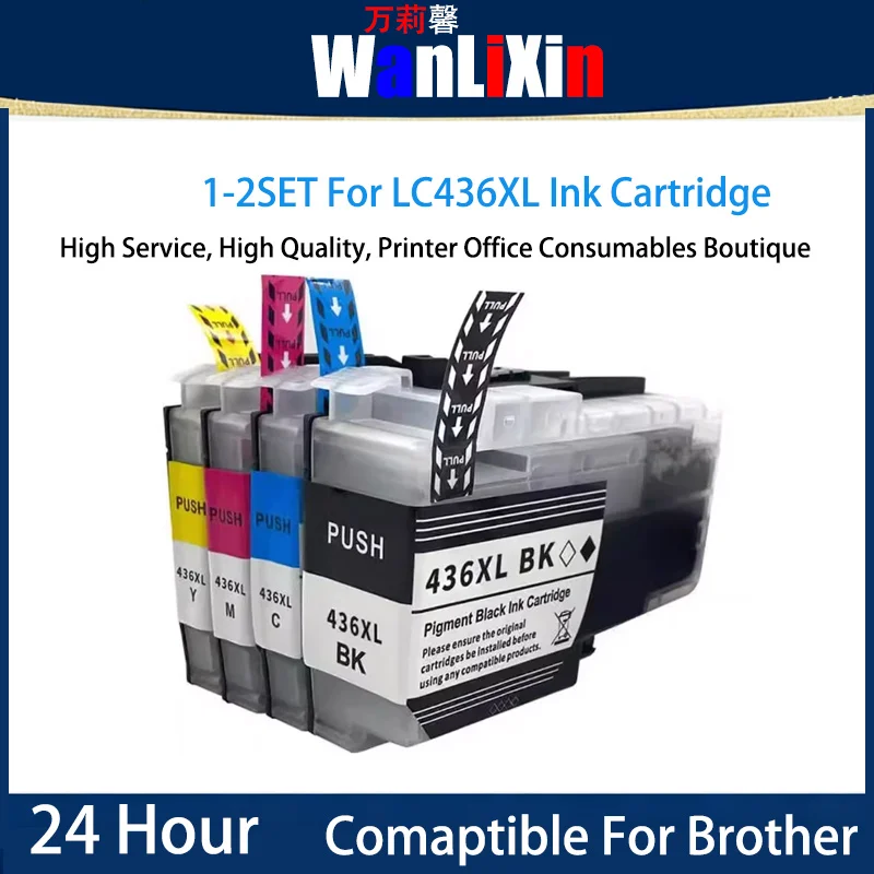 

1/2 set LC436XL Ink Cartridge Compatible For Brother J4340 J4440 J4540 J5855 Printer