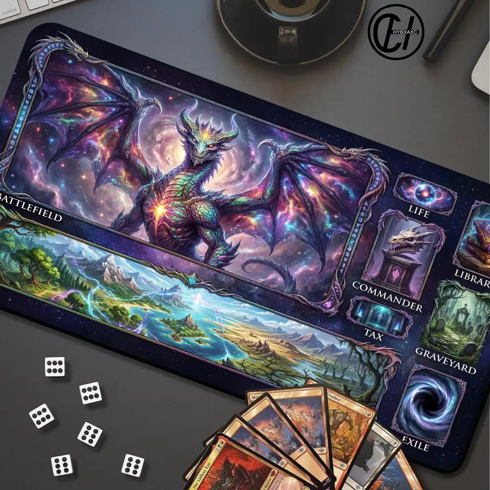 Evil Dragon Card Mouse Pad Mouse Pad Magic Party Game Mat Durable Rubber MTG&TCG Games Pad Offices Desk Mat Friendly Design XAXC