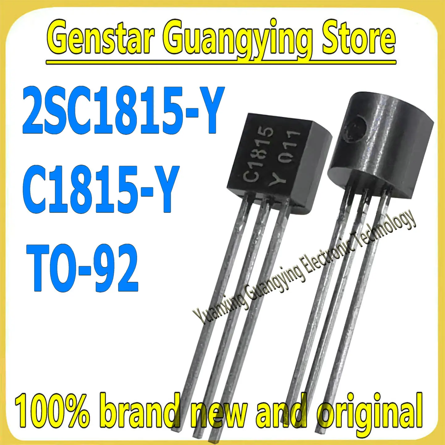 (10 Pieces) 2SC1815-Y, C1815-Y, CI8I5-Y, C1815Y, CI8I5Y, C1818, CI8I5, TO-92 Audio Power Transistors, 100% Brand New