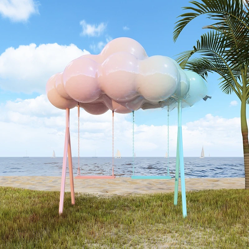 

Outdoor scenic spot cloud swing seat arrangement decorative landscape ornament