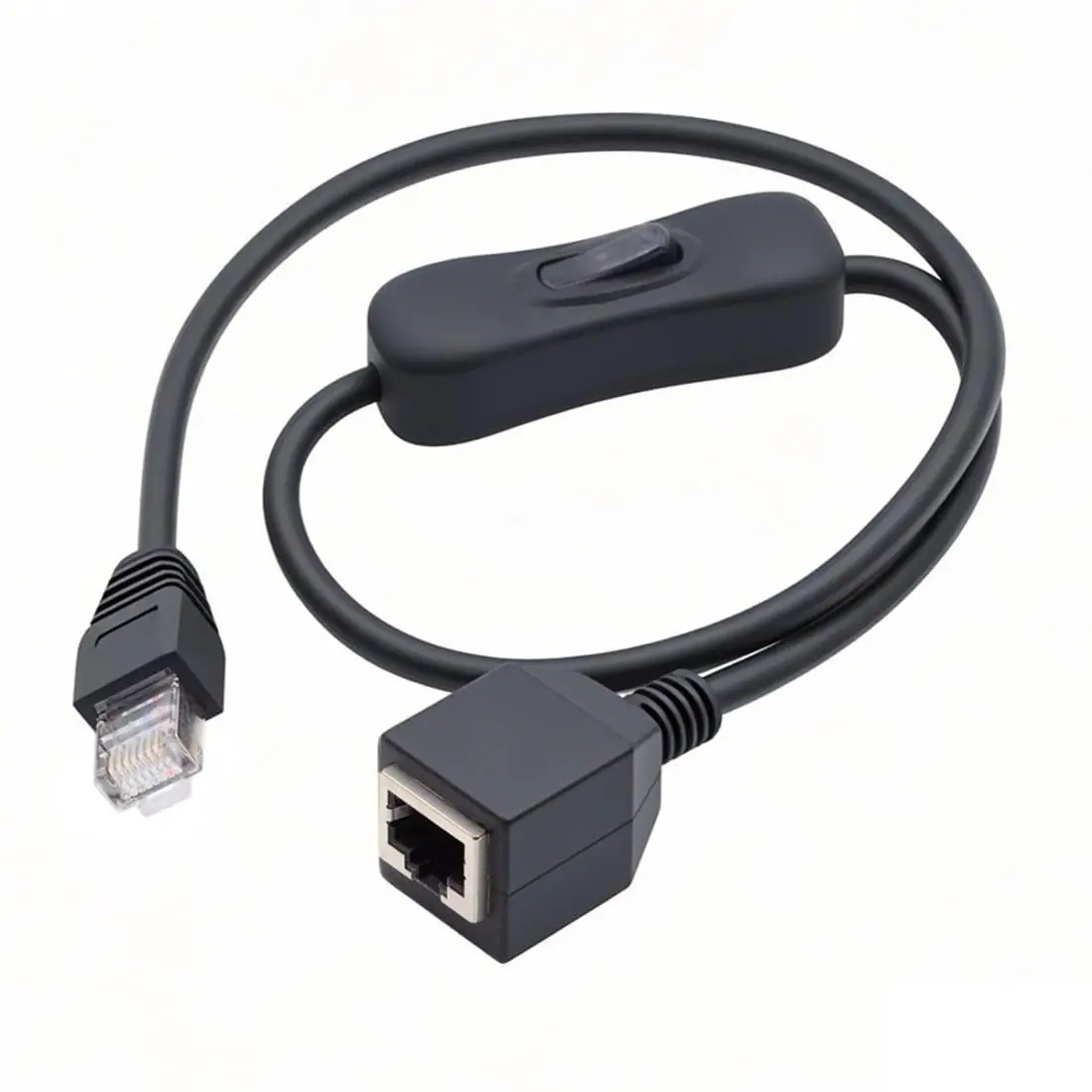 Gigabit Cat6e Network Jumper With 304 Switch RJ45 Ethernet Network Male To Female Extension Cable Compatible With Cat5 Cat5e