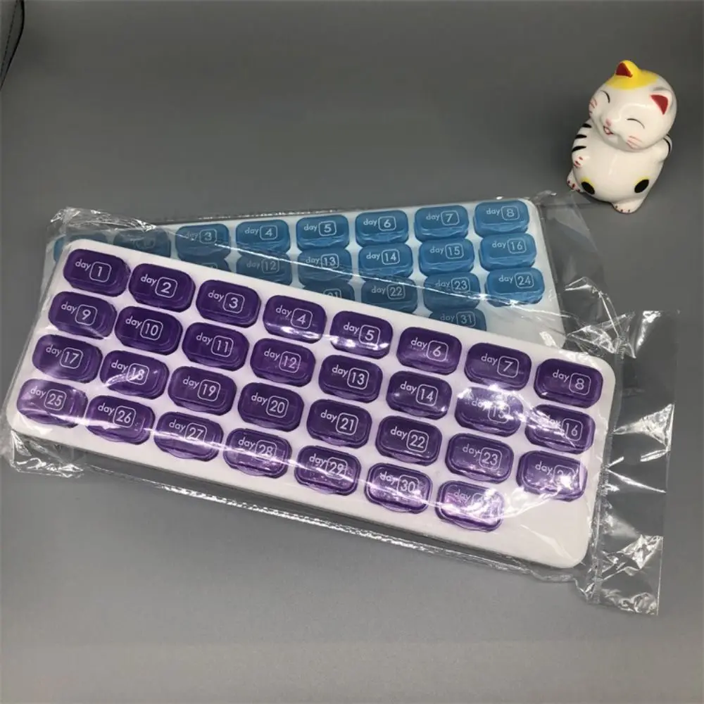 Plastic 31 Grid Pills Box Independent Cell Moisture Proof Pill Organizer Medicine Tablet Storage Medicine Container Travel