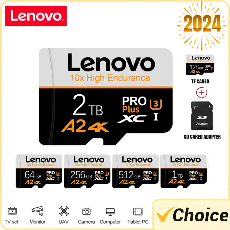 Lenovo-Cartão de Memória Original para Nintendo Switch, Alta Velocidade, Micro TF Classe 10, Cartão SD, Cartão Flash, 2TB, 512GB, 256GB, 128GB, 64GB, 1TB