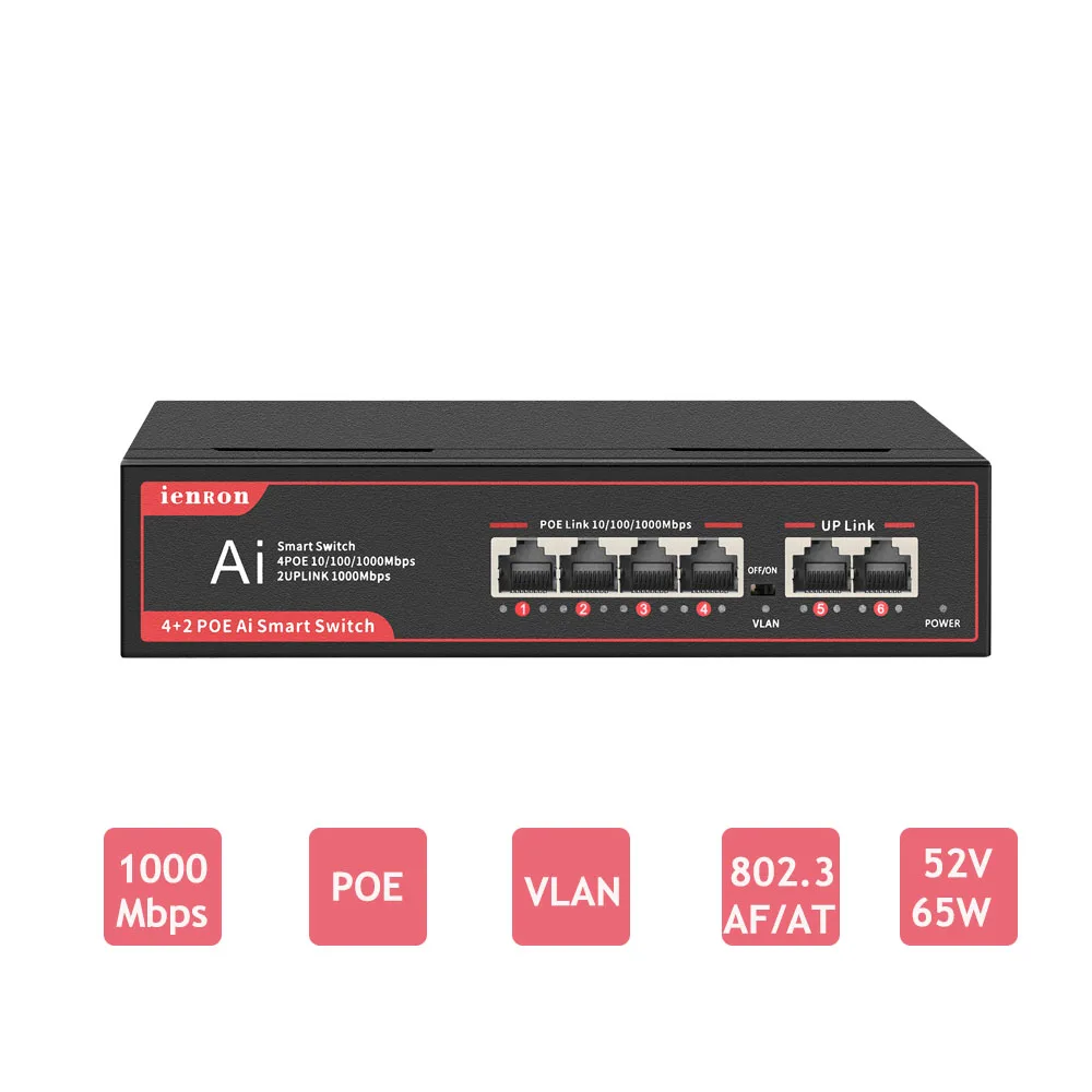 

Gigabit Switch All Gigabit Ports High-speed Network 4-Port Ethernet Switch 1000Mbps Fast Lan Hub Full/Half Duplex Plug and Play