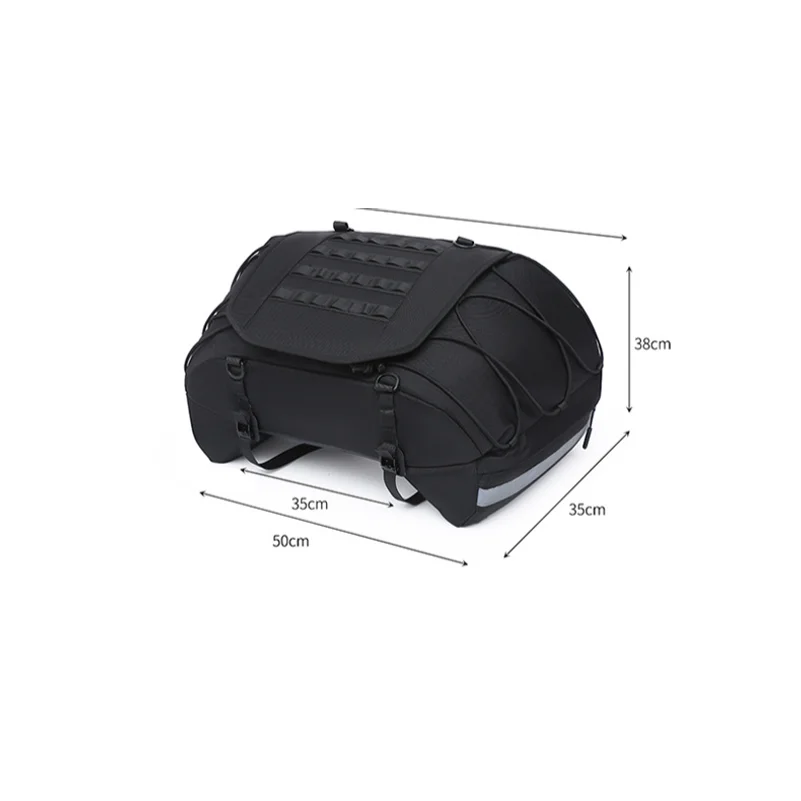 Motorcycle tail bag for long-distance touring/city commuting, thickened rear seat bag for riding