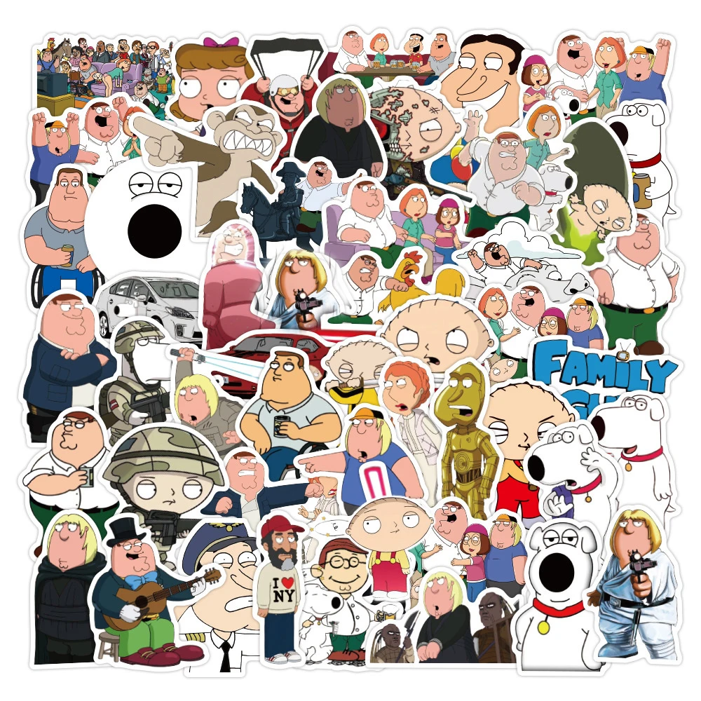 

10/30/50/100pcs Classic Cartoon Comedy Family Guy Peter Stickers Decals DIY Tablet Laptop Notebook Funny Graffiti Stickers Pack