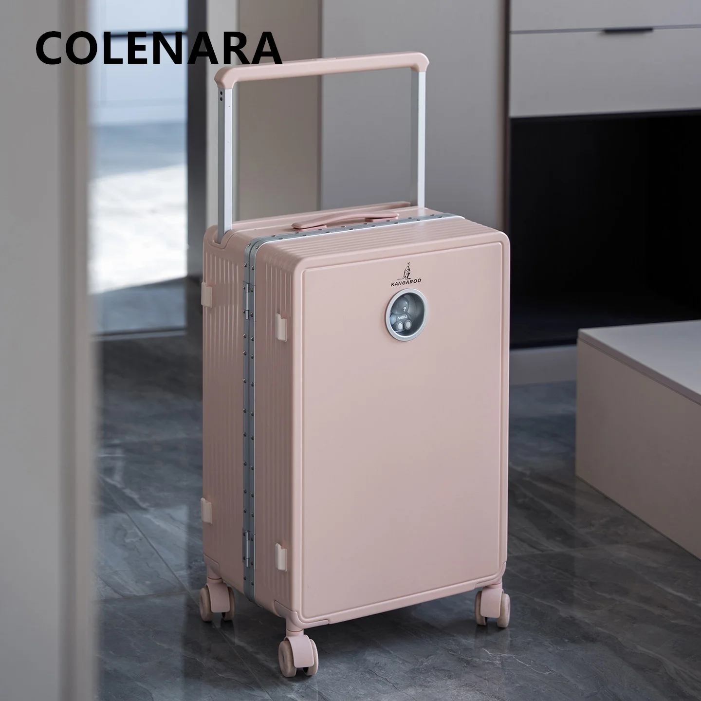 

Чемодан COLENARA для путешествий, 20-22 дюйма, из ABS+PC, ручная кладь, 24-26-28 дюймов, большой вместимости, на колесиках, с алюминиевой рамой