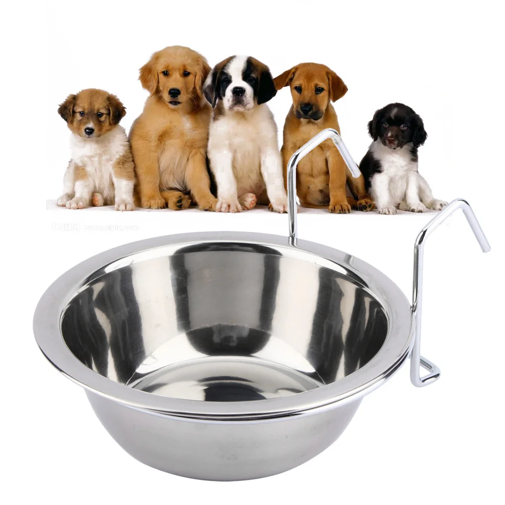 

Stainless Steel Pet Food Water Bowl Hanging Cage Coop Cup For Bird Dog Cat Rabbit Dishwasher Safe Rustproof Parrot Feeding