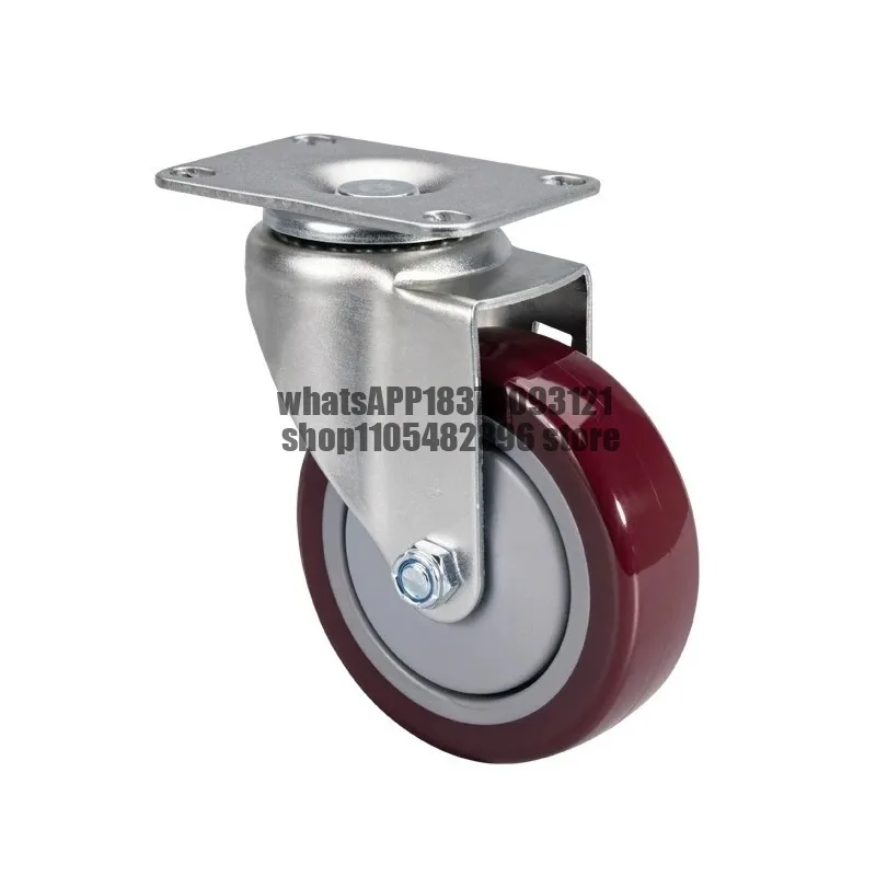 Caster 3 inch directional 4 inch universal wheel with brake 5 inch screw brake polyurethane medium caster side brake