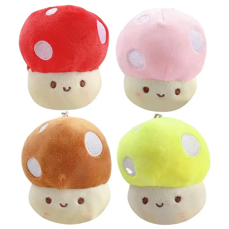 Cute Plush Stuffed Mushroom Soft Red Mushroom Pillow Creative Plant Plush Toy Gift Big Umbrella Head positive kids accessories