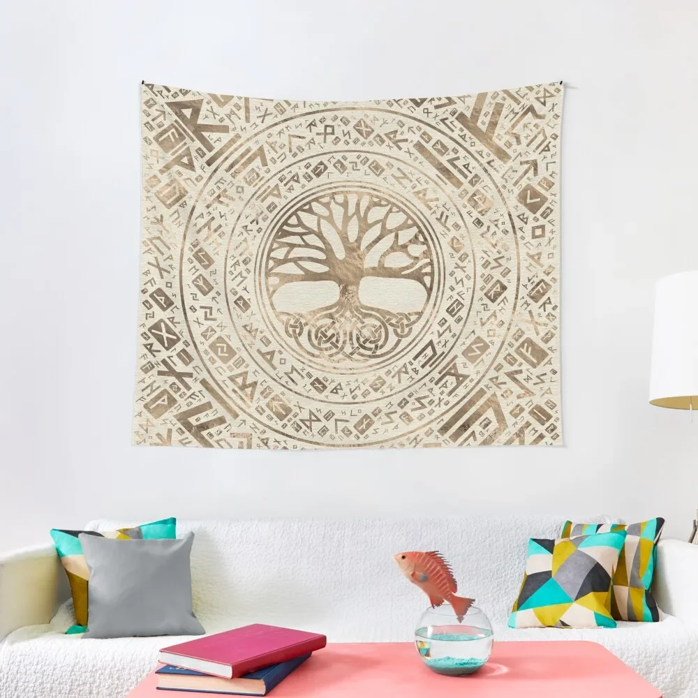 

Tree of life -Yggdrasil Runic Pattern Tapestry Wall Hanging Bedrooms Decorations Funny Tapestry