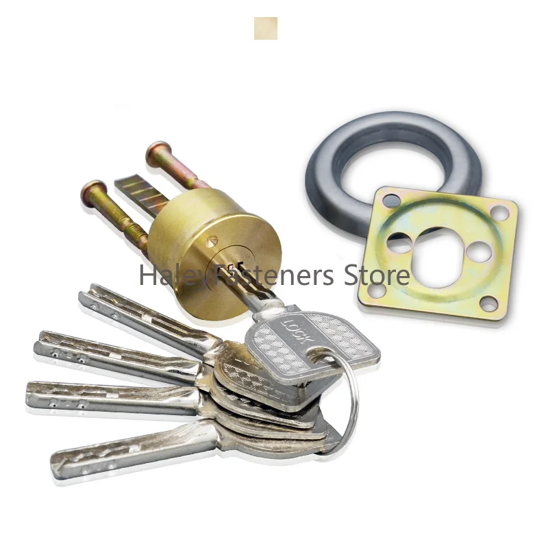 Anti-Theft Security Lock Cylinder for Iron Gates Wooden Doors Old Exterior Doors Lock Accessories Copper Finish