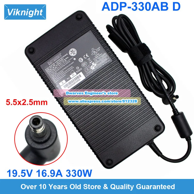 Genuine DELTA 19.5V 16.9A 330W AC Adapter ADP-330AB D For Medion ERAZER X30 BEAST X40 Gaming Laptop Charger TRACER V EDGE I17E