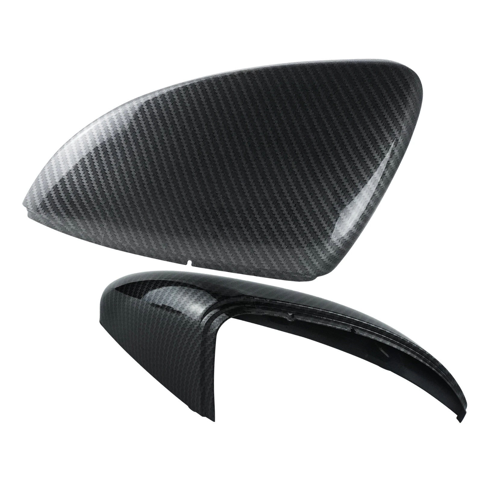 1 Pair Car Wing Door Side Mirror Cover Caps Housing Replacement For VW Golf MK7 Touran 5T Alltrack Sportsvan Carbon Fiber Style