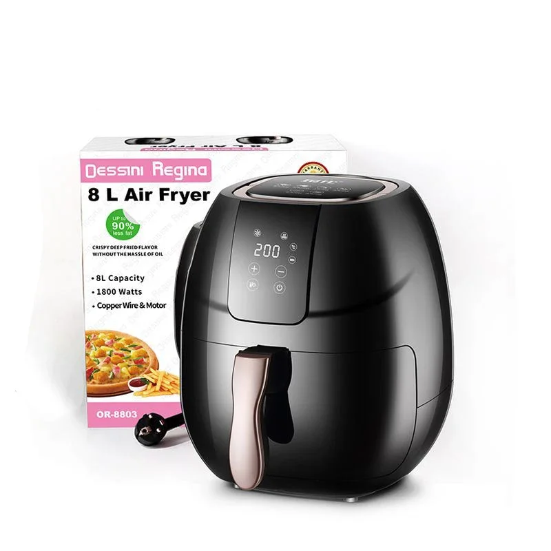 Hot Selling Multi Functional Easy Clean Deep Cooking Oil Free 8L Digital Electric Nonstick Air Fryer
