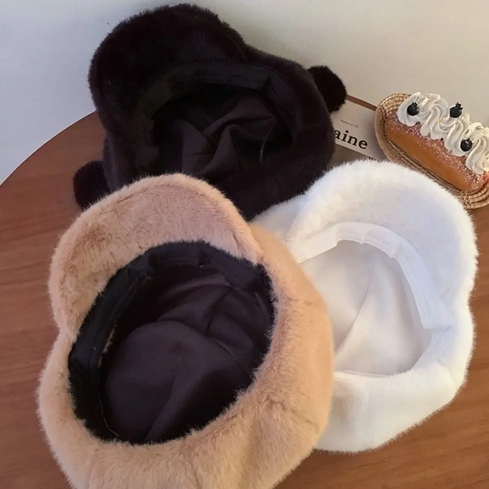 أزياء الشتاء الدافئ القبعات قبعة بلون الفنان الفرنسي قبعة لطيف الكلب جميع المتطابقة قبعة عادية النساء الفتيات #2