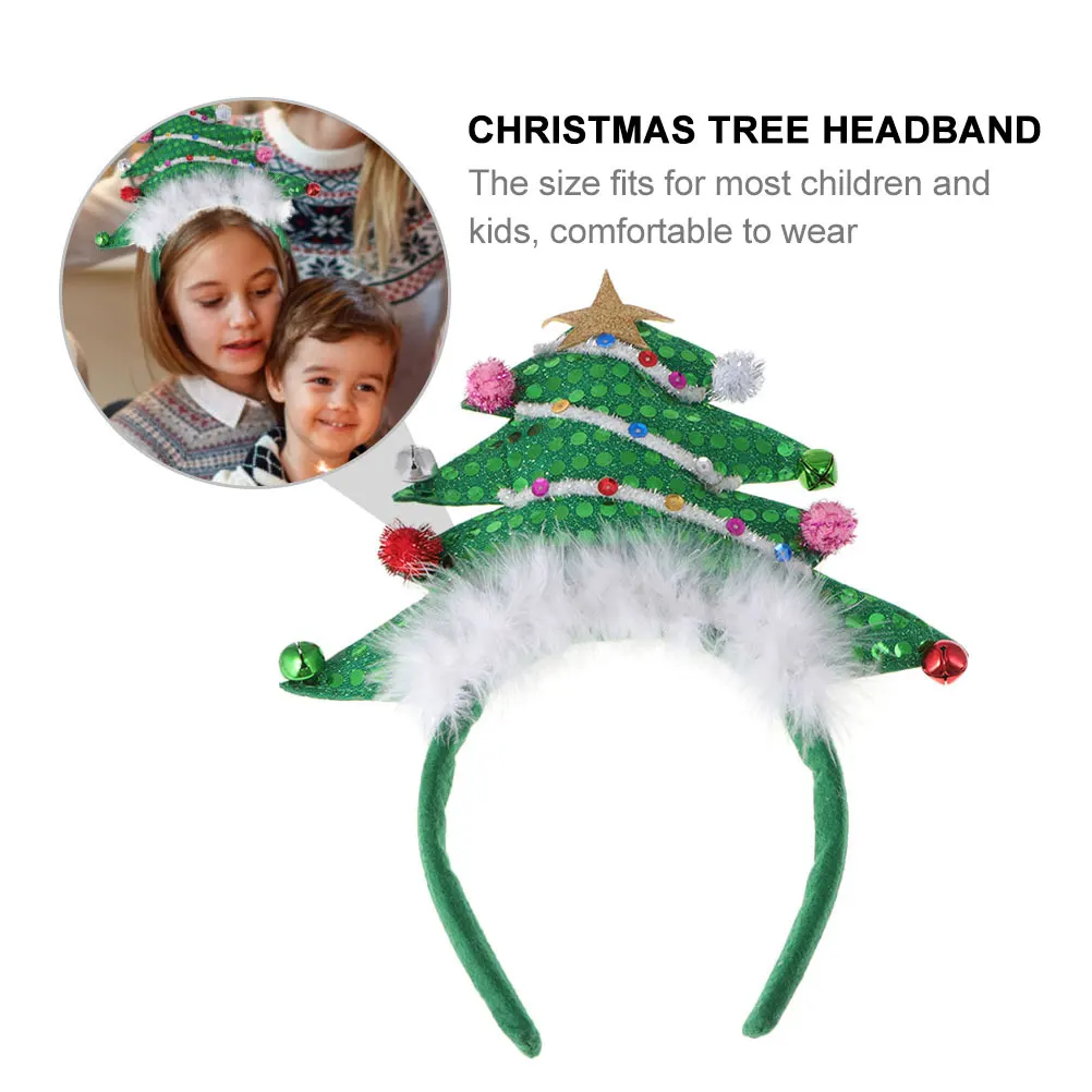 

Christmas Tree Bell Kids Headband Comfortable Lightweight Hair Accessories for Easter Christmas Party Hair Accessories