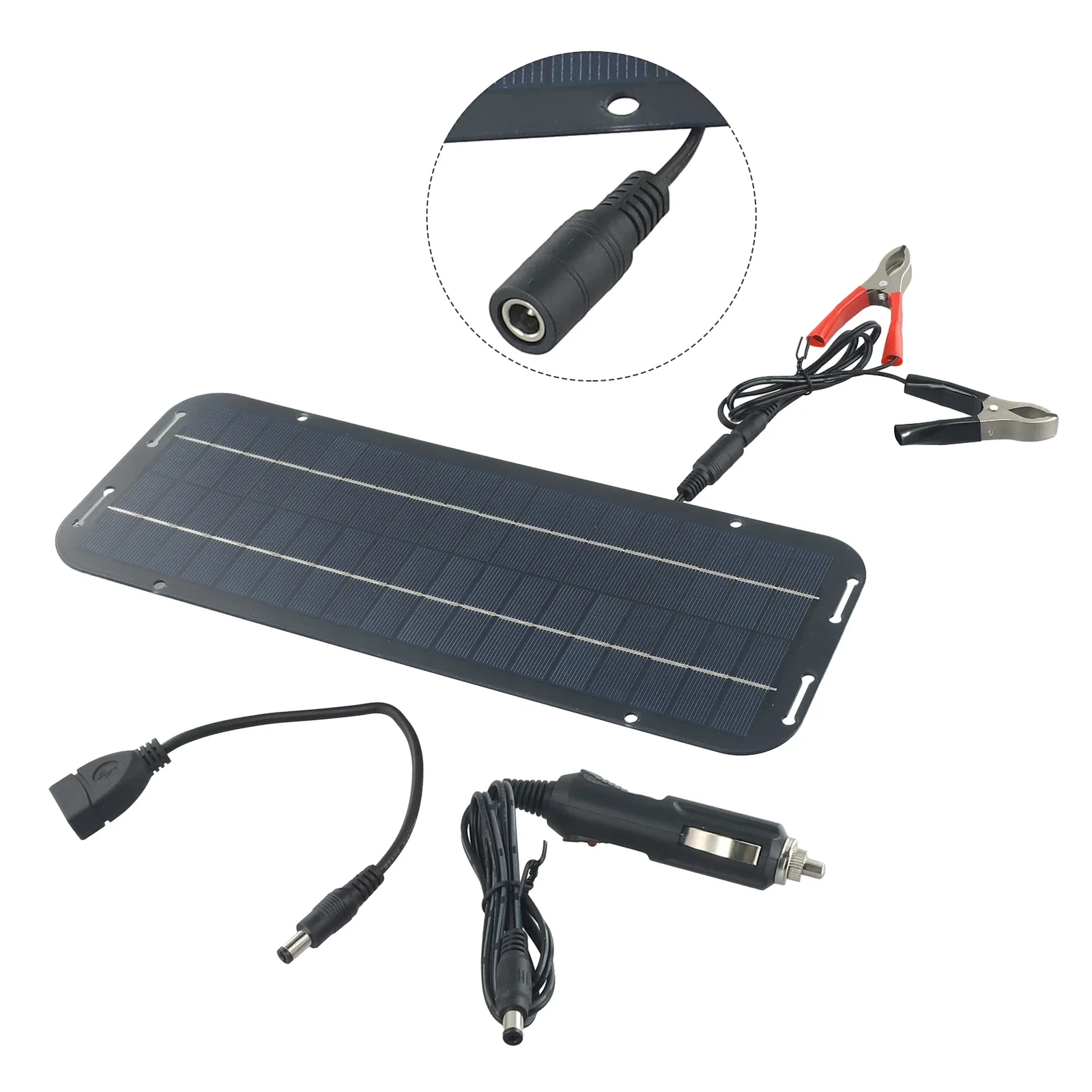 60W Solar Panel Charger Car Motorcycle Kick Scooter Portable Solar Panel Car Charger Battery Efficient Maintenance  For Caravan