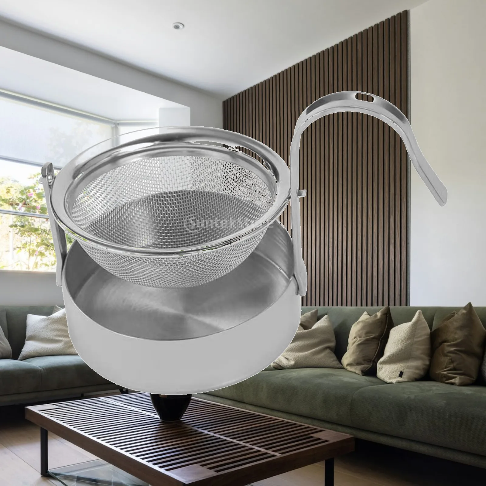 Rotating Tea Strainer Stainless Steel Tea Strainer with Hanging Hook Compact Lightweight for Home Brewing, Office