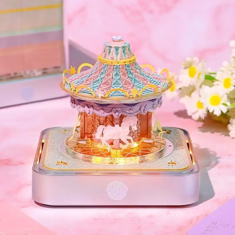 2025 Desk Calendar With LED Light, Paper Cutout Calendar Tearable Daily Page, Decorative 3D Calendar for Desk Ornament K92C