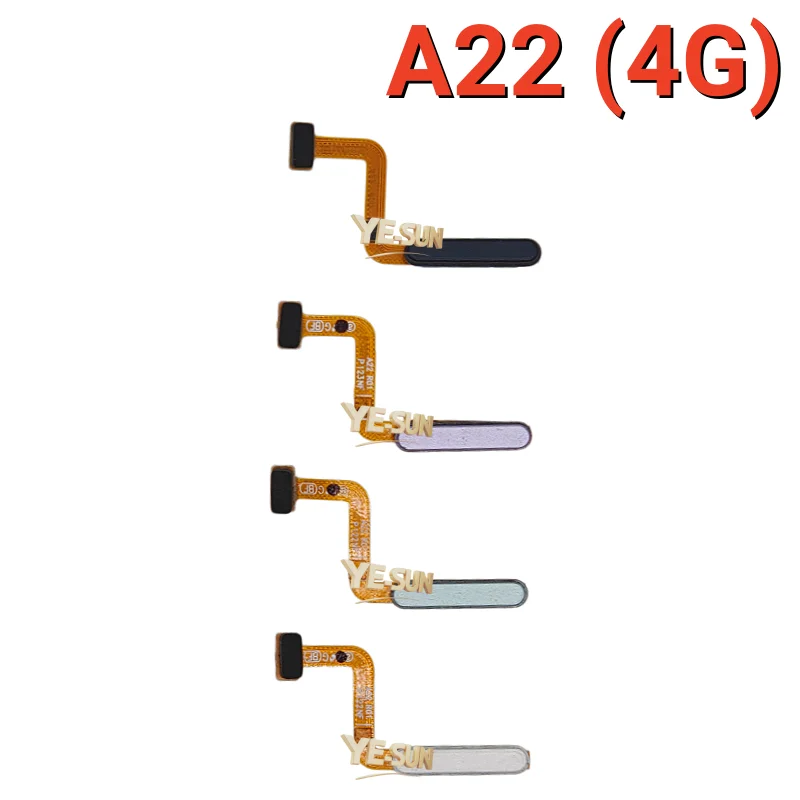 For Samsung Galaxy A22  Galaxy A23  Fingerprint Sensor Home Return Key Menu Button With Side Power On Off Flex