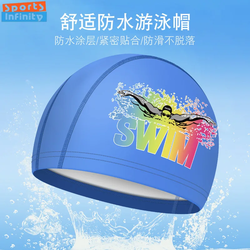 Professional Swimming Cap for Men Women Waterproof Printed Swimming Caps Ear Protection Swim Caps for Women Pool Accessories